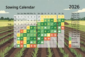 Детальніше про статтю Посівний календар на 2026 рік: сприятливі дні для посіву та посадки